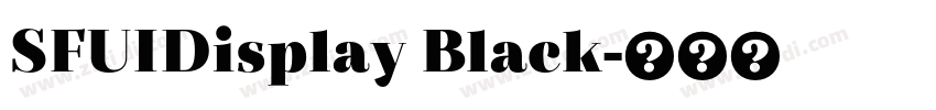 SFUIDisplay Black字体转换